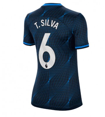 Chelsea Thiago Silva #6 Udebanetrøje Dame 2023-24 Kort ærmer